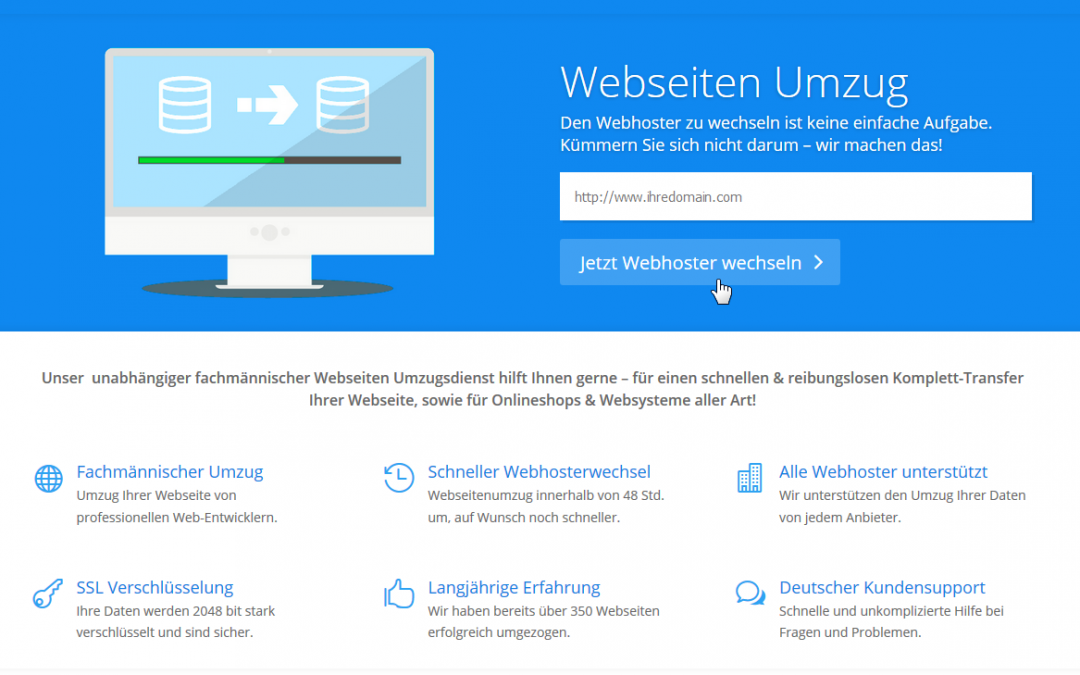 Webseitenumzug.com ist online