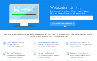 Webseitenumzug.com ist online